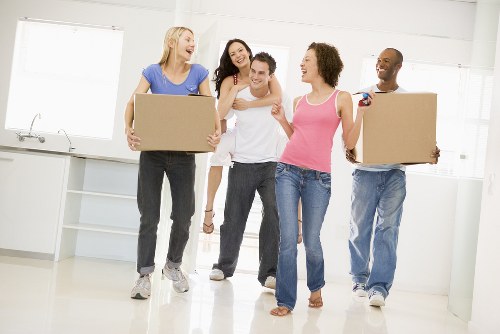 Careful packing and furniture handling during a local move