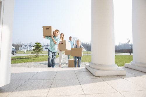 Packing materials and removal boxes prepared for a Queens Park move