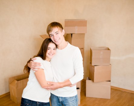 Office furniture and equipment prepared for a local commercial move