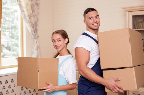 Careful packing and furniture handling during a local student removal